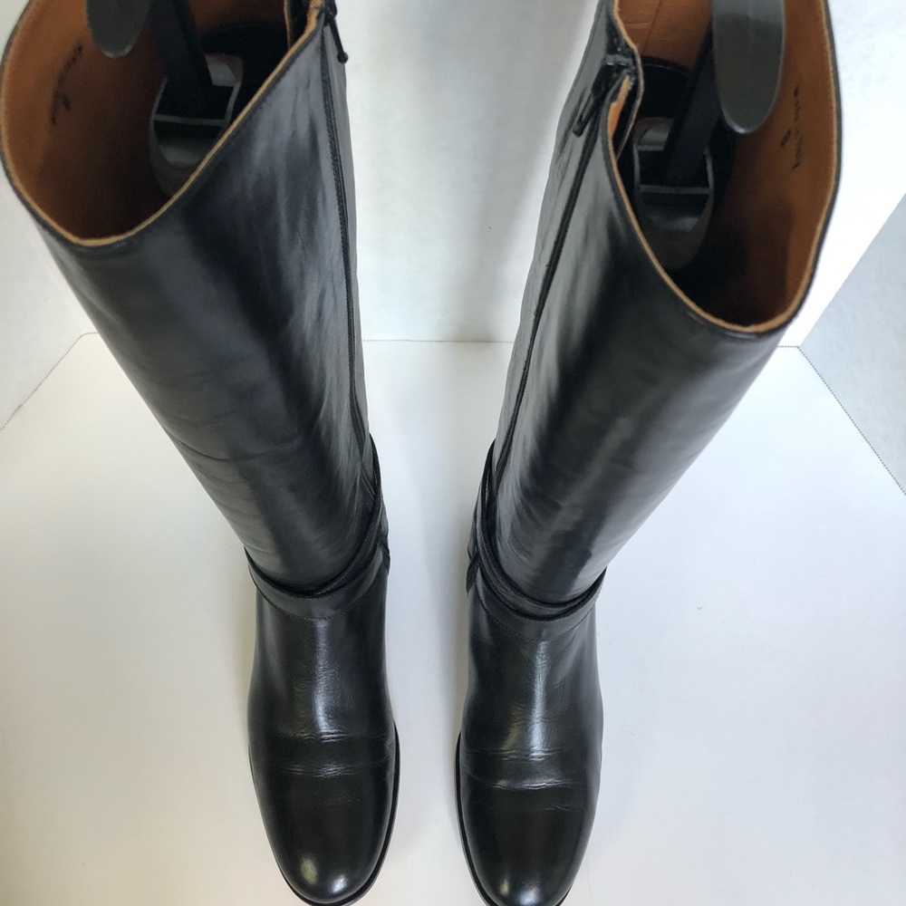 5F Bergdorf Goodman Crisscross Leather Boots - Picture 2 of 9